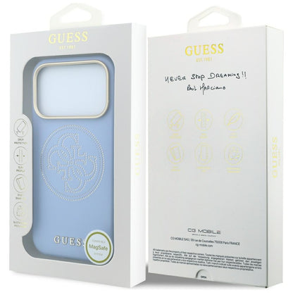 Θήκη MagSafe για Apple iPhone 18 Pro / 17 Pro, Guess, Perforated 4G, Μπλε