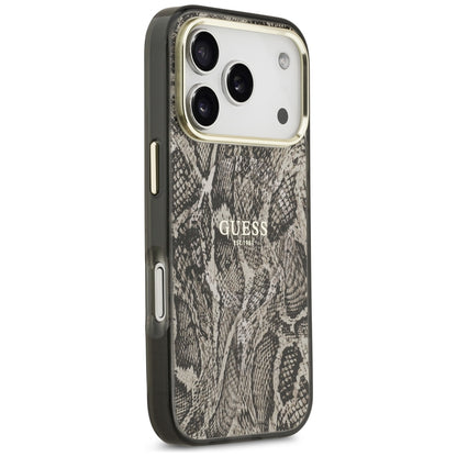 Θήκη MagSafe για Apple iPhone 18 Pro / 17 Pro, Guess, Σχέδιο Πύθωνα, Καφέ