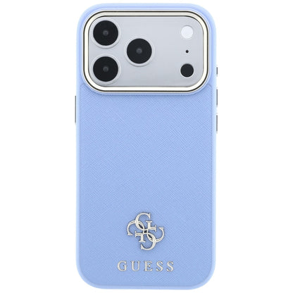 Θήκη MagSafe για Apple iPhone 18 Pro / 17 Pro, Guess, Saffiano Small 4G Classic, Bleu