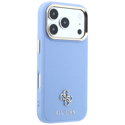 Θήκη MagSafe για Apple iPhone 18 Pro / 17 Pro, Guess, Saffiano Small 4G Classic, Bleu
