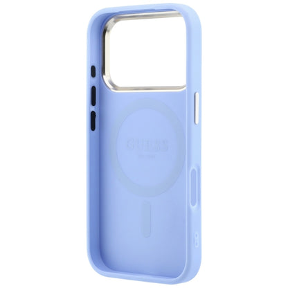 Θήκη MagSafe για Apple iPhone 18 Pro / 17 Pro, Guess, Saffiano Small 4G Classic, Bleu