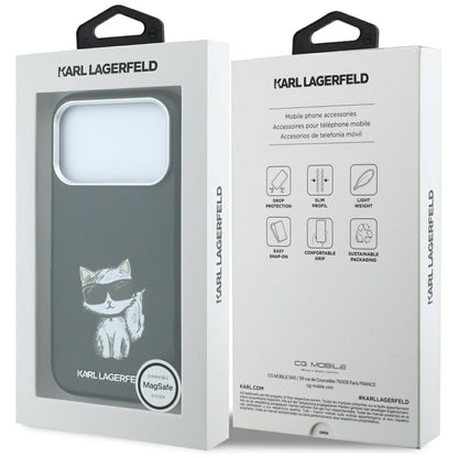 Θήκη MagSafe για Apple iPhone 18 Pro / 17 Pro, Karl Lagerfeld, Choupette Sketch, Μαύρο