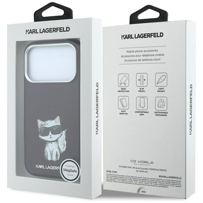 Θήκη MagSafe για Apple iPhone 18 Pro / 17 Pro, Karl Lagerfeld, Choupette Sketch, Βυσσινί