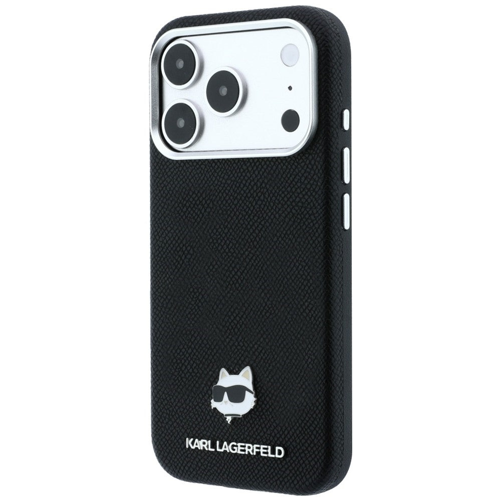 Θήκη MagSafe για Apple iPhone 18 Pro / 17 Pro, Karl Lagerfeld, Grained Choupette Head, Μαύρο