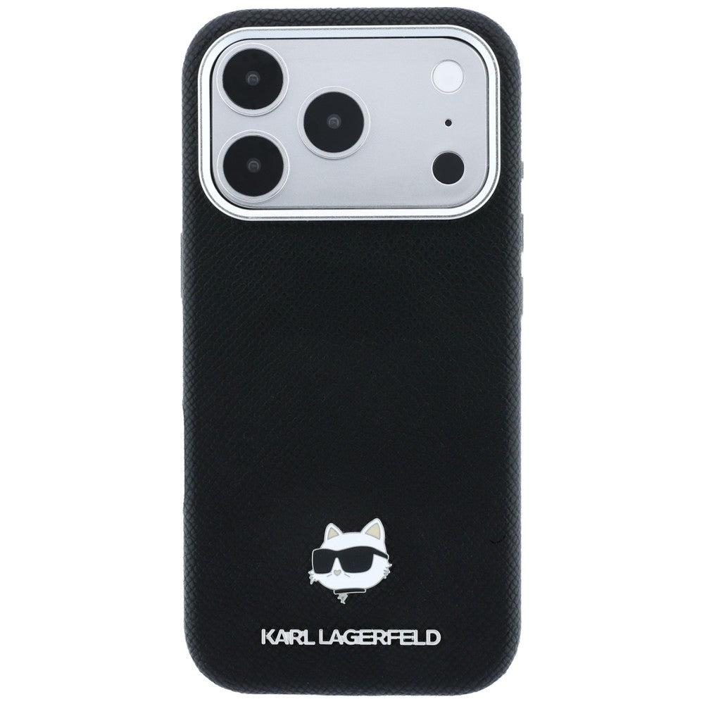 Θήκη MagSafe για Apple iPhone 18 Pro / 17 Pro, Karl Lagerfeld, Grained Choupette Head, Μαύρο