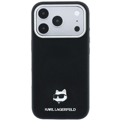 Θήκη MagSafe για Apple iPhone 18 Pro / 17 Pro, Karl Lagerfeld, Grained Choupette Head, Μαύρο