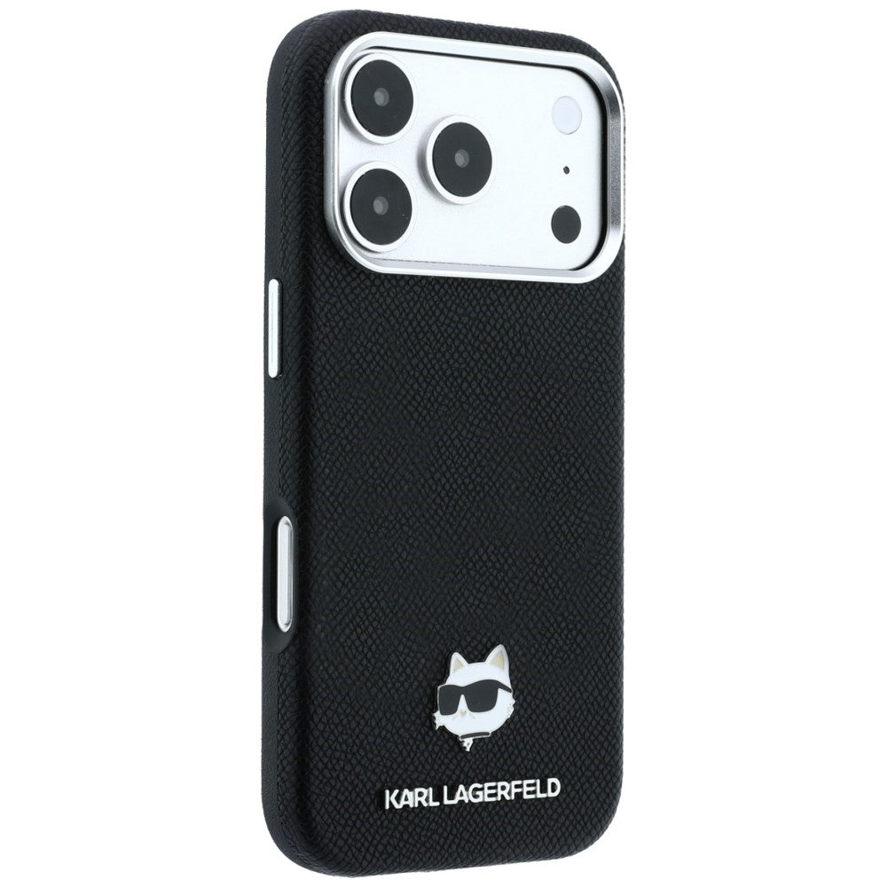 Θήκη MagSafe για Apple iPhone 18 Pro / 17 Pro, Karl Lagerfeld, Grained Choupette Head, Μαύρο