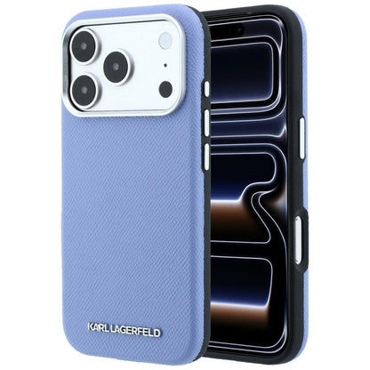 Θήκη MagSafe για Apple iPhone 18 Pro / 17 Pro, Karl Lagerfeld, Με Υφή Επιμήκης Λογότυπο, Μπλε