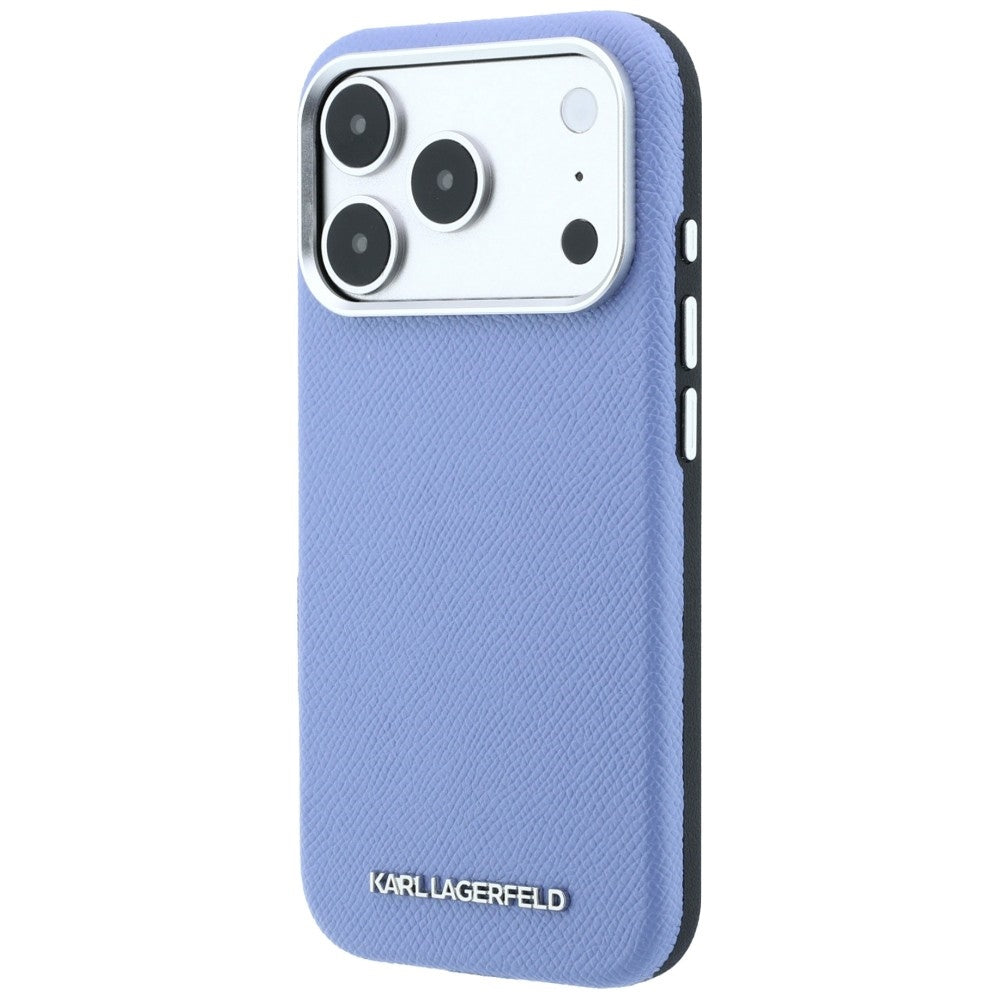 Θήκη MagSafe για Apple iPhone 18 Pro / 17 Pro, Karl Lagerfeld, Με Υφή Επιμήκης Λογότυπο, Μπλε
