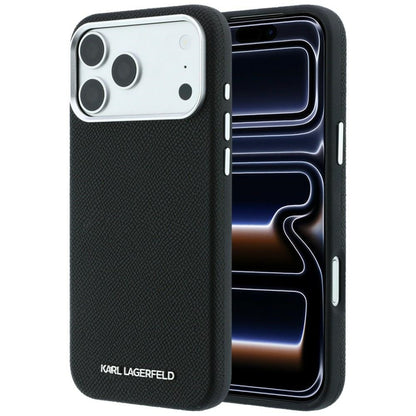 Θήκη MagSafe για Apple iPhone 18 Pro / 17 Pro, Karl Lagerfeld, Grained Elongated Logo, Μαύρο