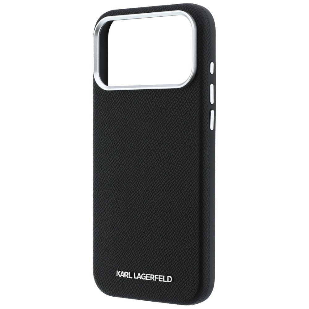 Θήκη MagSafe για Apple iPhone 18 Pro / 17 Pro, Karl Lagerfeld, Grained Elongated Logo, Μαύρο