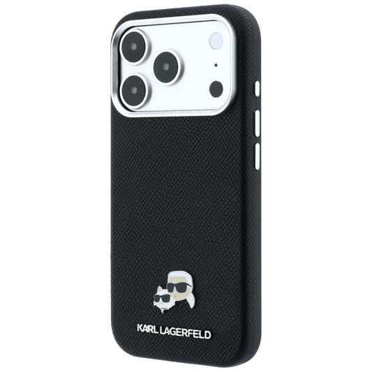 Θήκη MagSafe για Apple iPhone 18 Pro / 17 Pro, Karl Lagerfeld, Grained KC Heads, Μαύρη