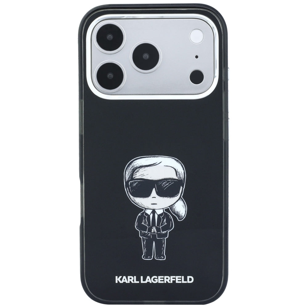Θήκη MagSafe για Apple iPhone 18 Pro / 17 Pro, Karl Lagerfeld, HC IML Ikonik Sketch Print, Μαύρο