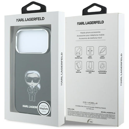 Θήκη MagSafe για Apple iPhone 18 Pro / 17 Pro, Karl Lagerfeld, HC IML Ikonik Sketch Print, Μαύρο