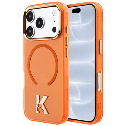 MagSafe Case for Apple iPhone 18 Pro / 17 Pro, Karl Lagerfeld, IML Karl Head Logo, Orange