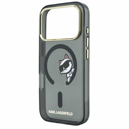 Θήκη MagSafe για Apple iPhone 18 Pro / 17 Pro, Karl Lagerfeld, IML Peekaboo Print και Μεταλλικό Πλαίσιο, Μαύρο