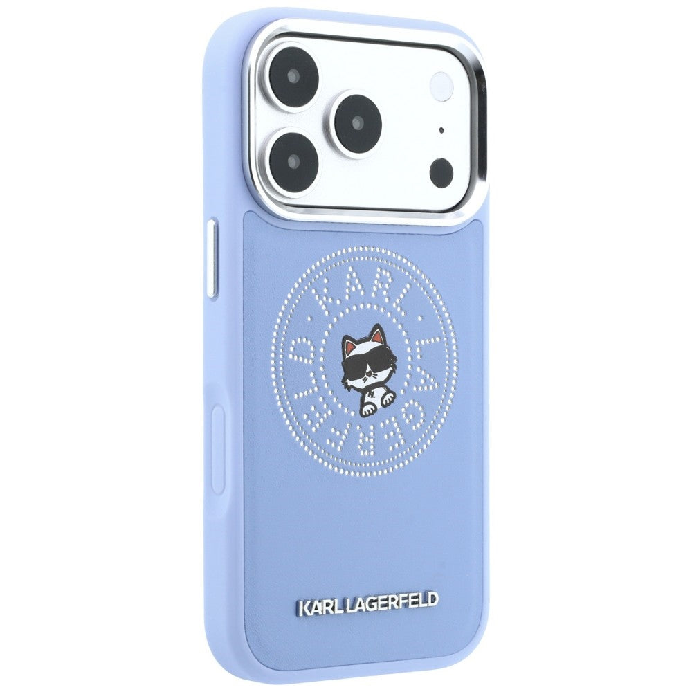 Θήκη MagSafe για Apple iPhone 18 Pro / 17 Pro, Karl Lagerfeld, Point and Choupette Sketch, Μπλε
