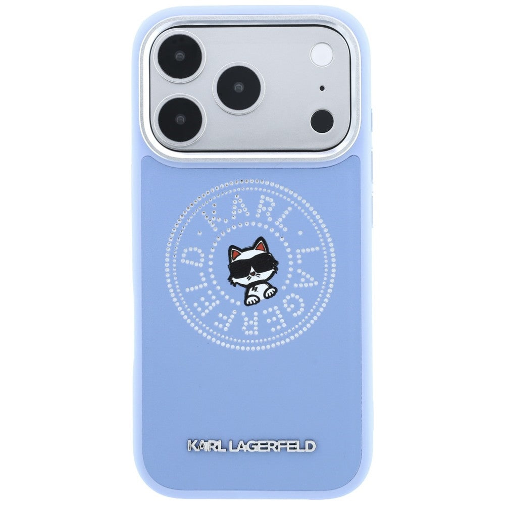 Θήκη MagSafe για Apple iPhone 18 Pro / 17 Pro, Karl Lagerfeld, Point and Choupette Sketch, Μπλε