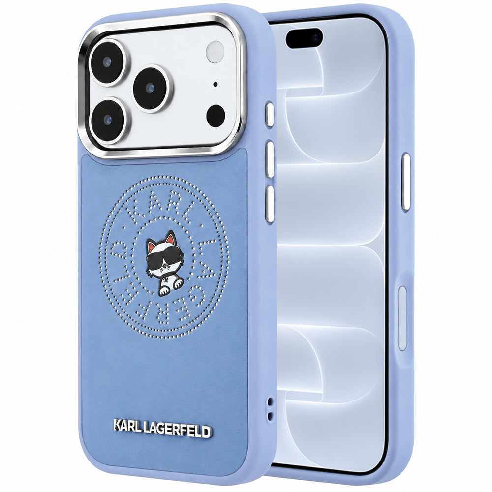 Θήκη MagSafe για Apple iPhone 18 Pro / 17 Pro, Karl Lagerfeld, Point and Choupette Sketch, Μπλε