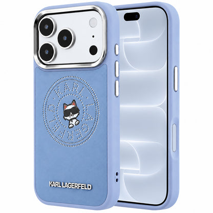 Θήκη MagSafe για Apple iPhone 18 Pro / 17 Pro, Karl Lagerfeld, Point and Choupette Sketch, Μπλε