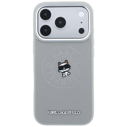 Θήκη MagSafe για Apple iPhone 18 Pro / 17 Pro, Karl Lagerfeld, Point and Choupette Sketch, Γκρι