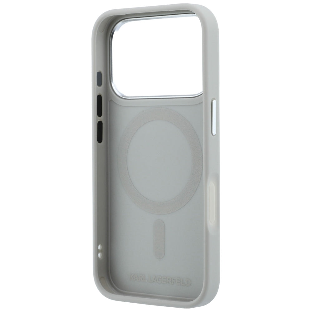 Θήκη MagSafe για Apple iPhone 18 Pro / 17 Pro, Karl Lagerfeld, Point and Choupette Sketch, Γκρι
