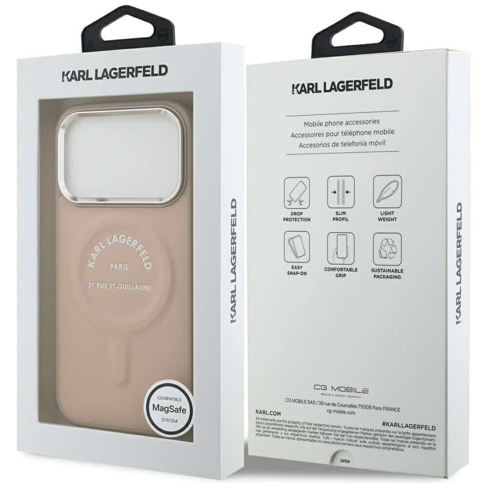 Θήκη MagSafe για Apple iPhone 18 Pro / 17 Pro, Karl Lagerfeld, Ring Karl RSG Logo, Ροζ