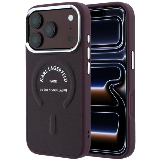 Θήκη MagSafe για Apple iPhone 18 Pro / 17 Pro, Karl Lagerfeld, Ring Karl RSG Logo, Βυσσινί