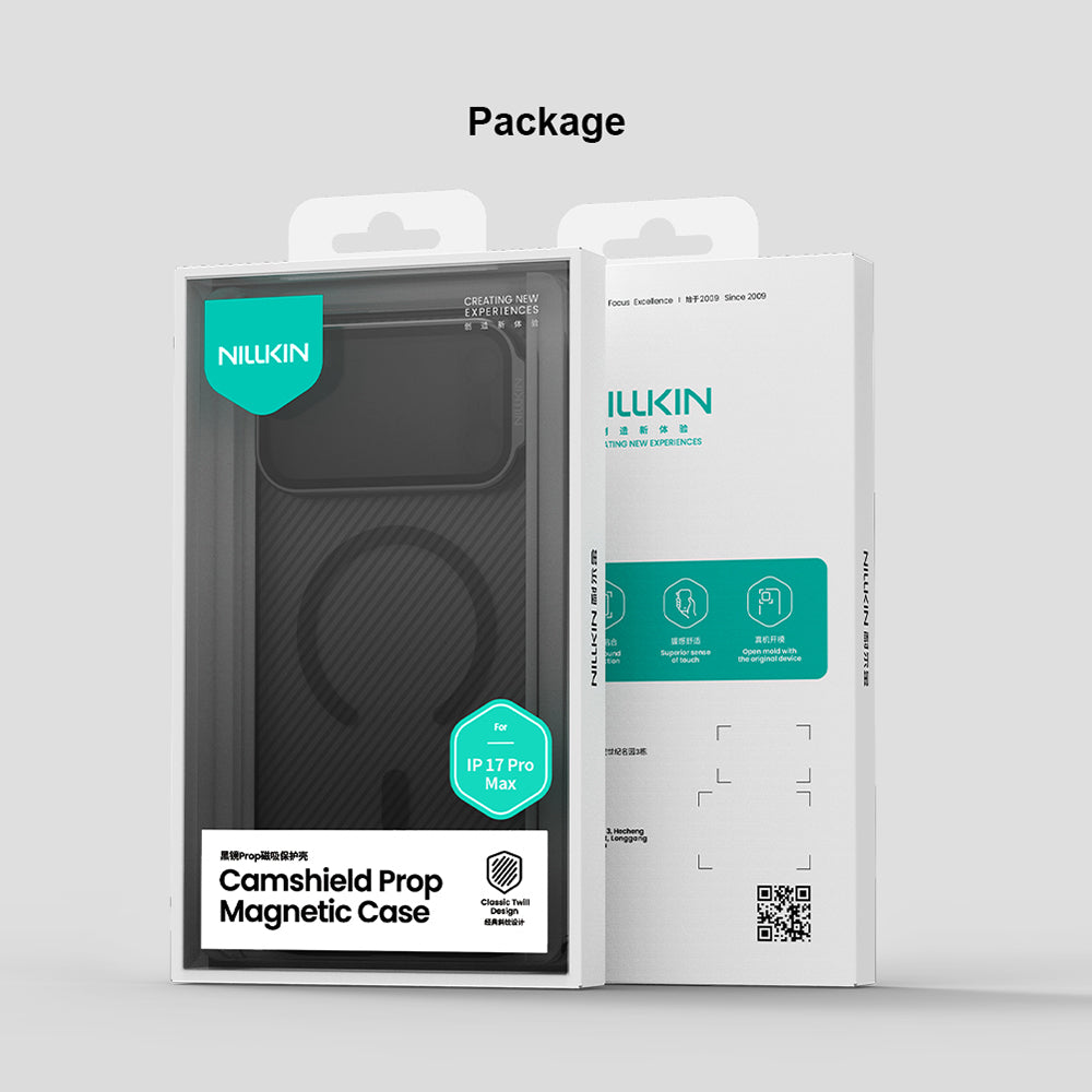 Θήκη MagSafe για Apple iPhone 18 Pro / 17 Pro, Nillkin, CamShield Prop, Μαύρη Διαφανής