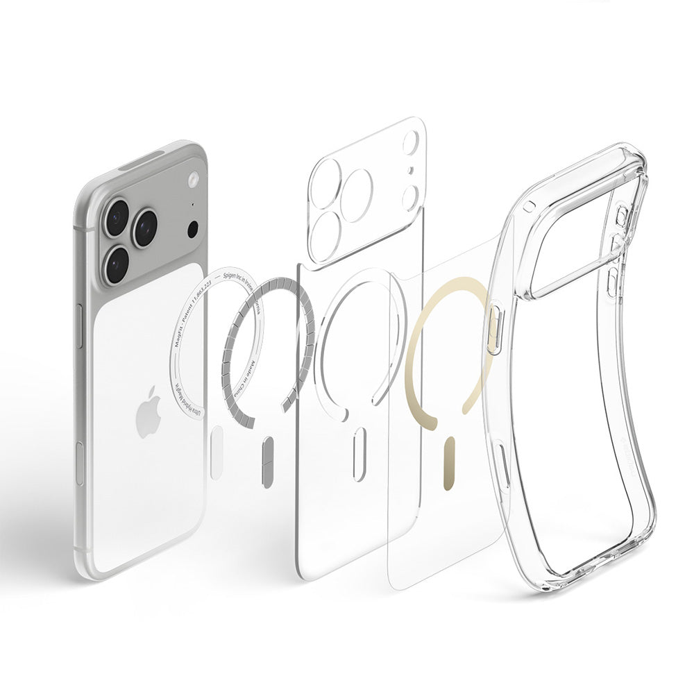 Θήκη MagSafe για Apple iPhone 18 Pro / 17 Pro, Spigen, Ultra Hybrid, Χρυσή Διαφανής ACS12157