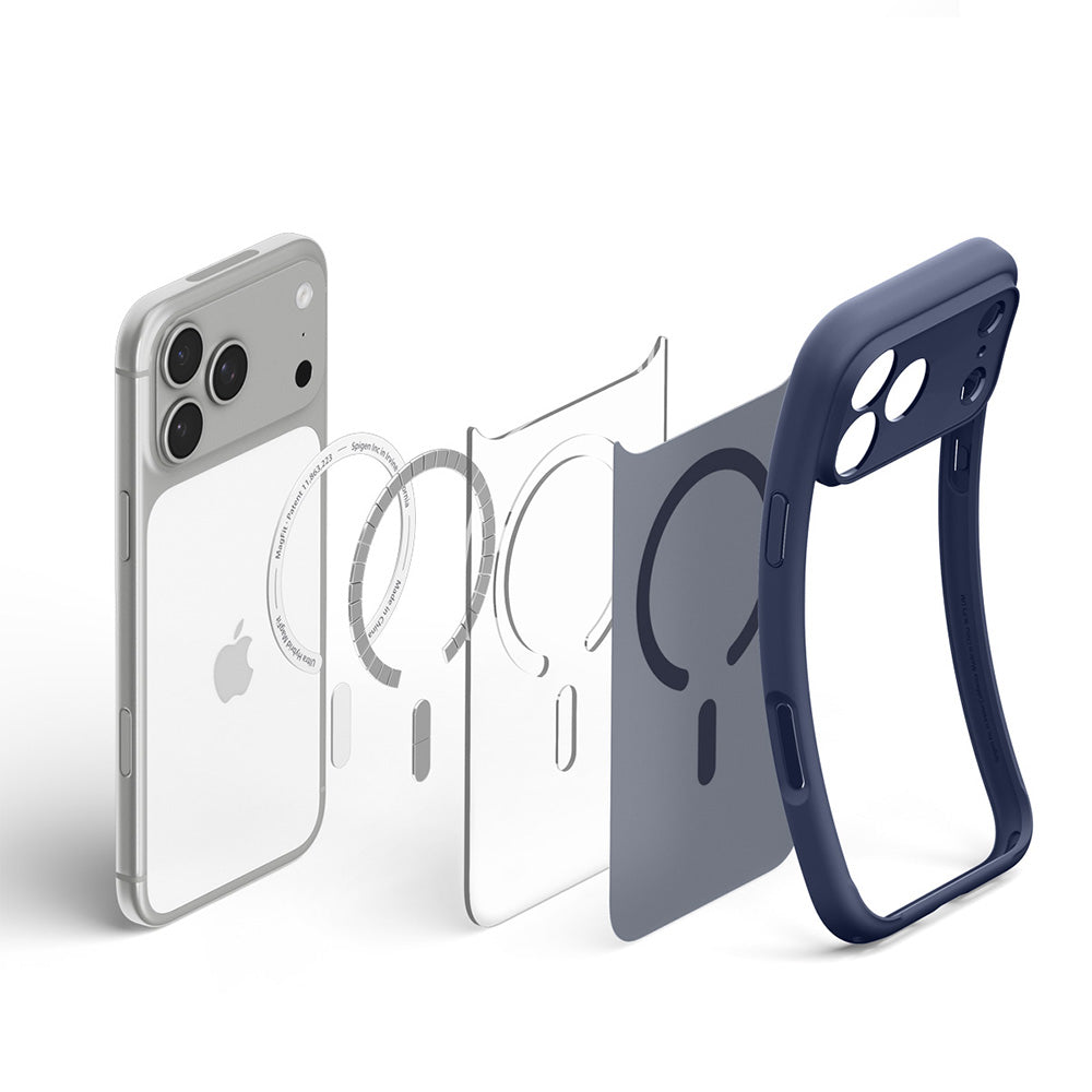 Θήκη MagSafe για Apple iPhone 18 Pro / 17 Pro, Spigen, Ultra Hybrid, Σατινέ Σκούρο Μπλε ACS11931