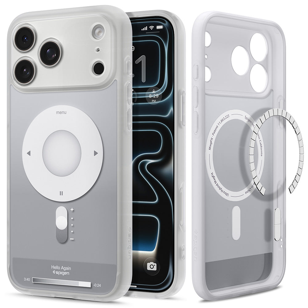 MagSafe Case for Apple iPhone 18 Pro / 17 Pro, Spigen, Ultra Hybrid Classic, Silver ACS12167
