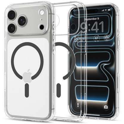 Θήκη MagSafe για Apple iPhone 18 Pro / 17 Pro, Spigen, Ultra Hybrid, Γκρι Διαφανές ACS12156