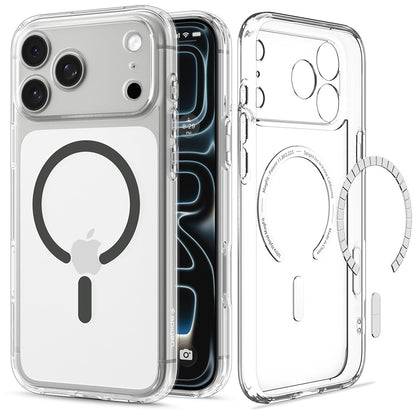 Θήκη MagSafe για Apple iPhone 18 Pro / 17 Pro, Spigen, Ultra Hybrid, Γκρι Διαφανές ACS12156