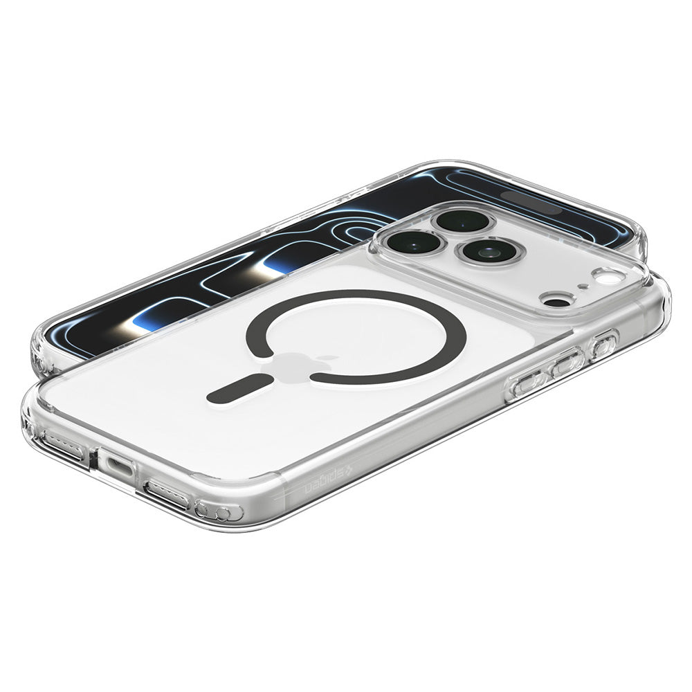 Θήκη MagSafe για Apple iPhone 18 Pro / 17 Pro, Spigen, Ultra Hybrid, Γκρι Διαφανές ACS12156
