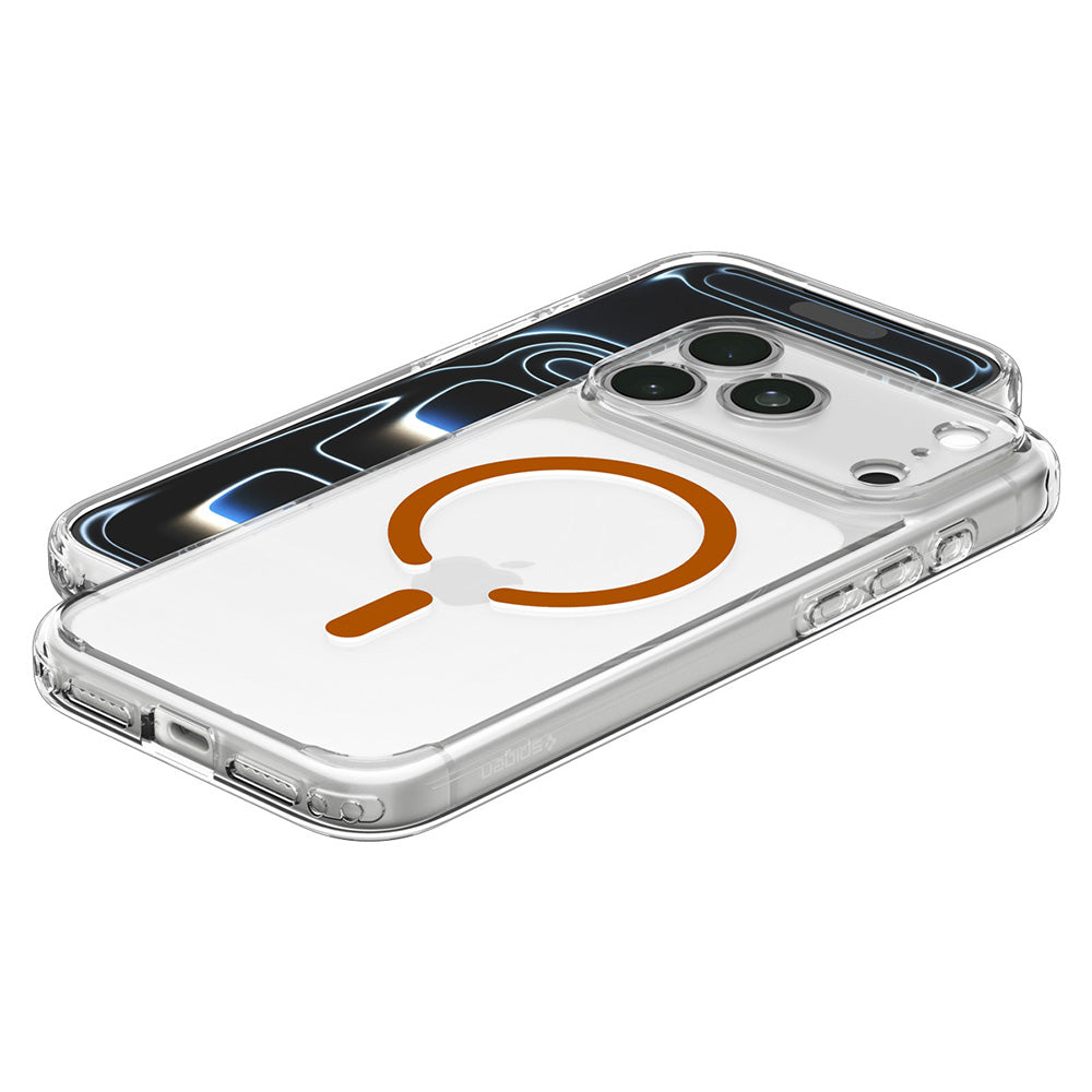 MagSafe Case for Apple iPhone 18 Pro / 17 Pro, Spigen, Ultra Hybrid, Transparent Orange ACS12159