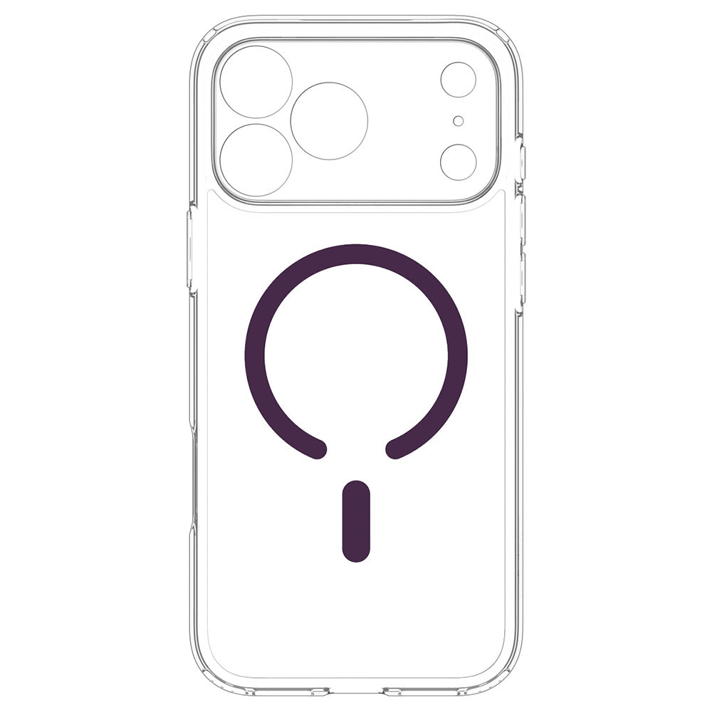 Θήκη MagSafe για Apple iPhone 18 Pro / 17 Pro, Spigen, Ultra Hybrid, Διαφανής Μπορντό ACS12335