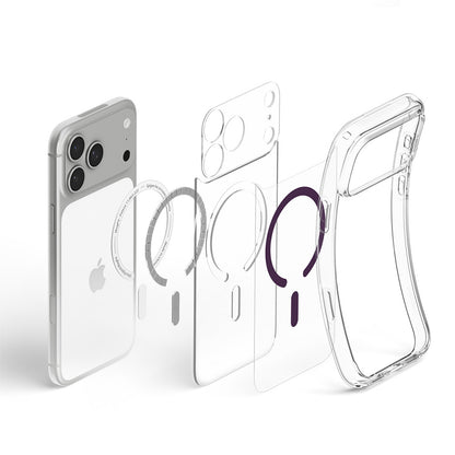 Θήκη MagSafe για Apple iPhone 18 Pro / 17 Pro, Spigen, Ultra Hybrid, Διαφανής Μπορντό ACS12335