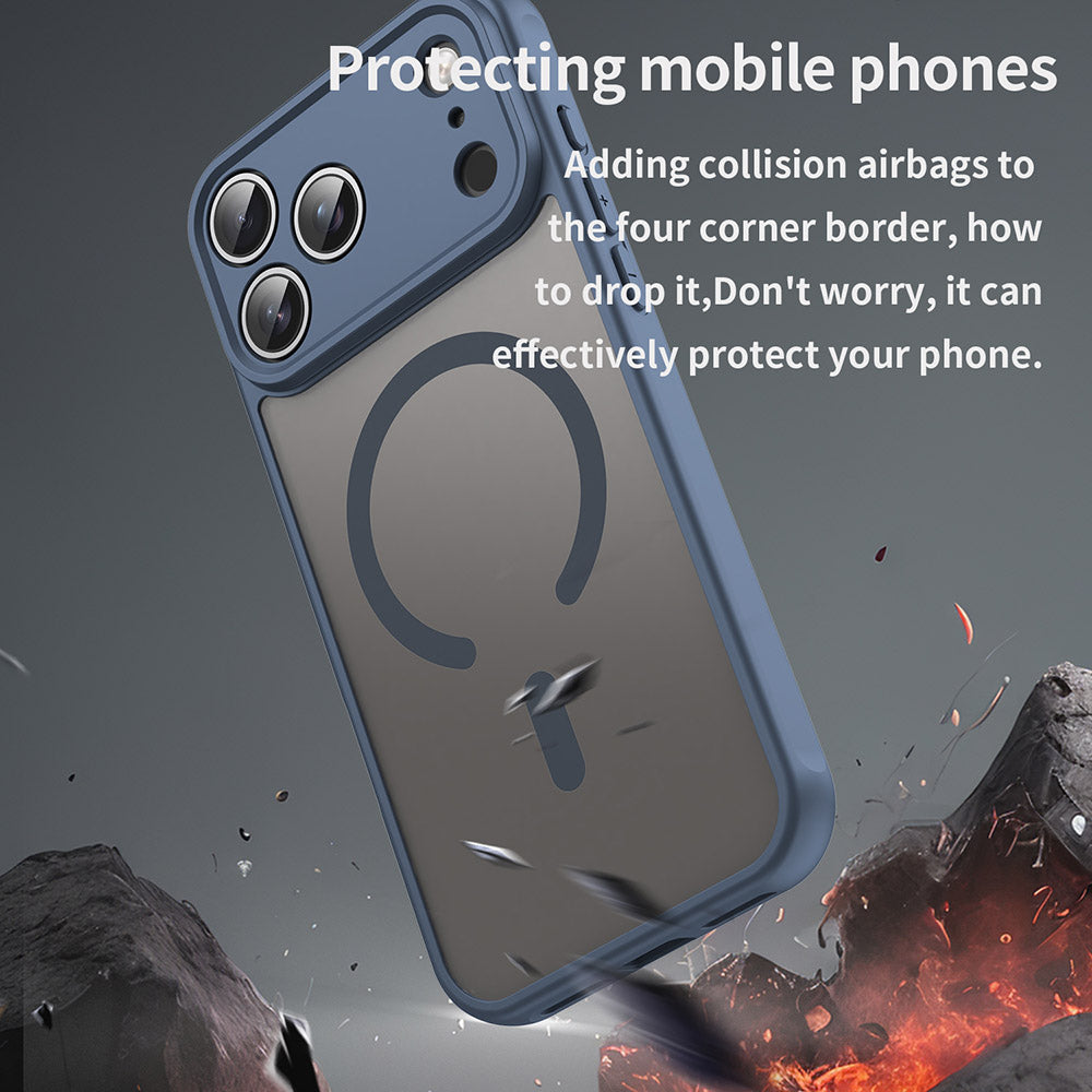 Θήκη MagSafe για Apple iPhone 18 Pro / 17 Pro, Techsuit, HaloFrost II, Μπλε Σκούρο