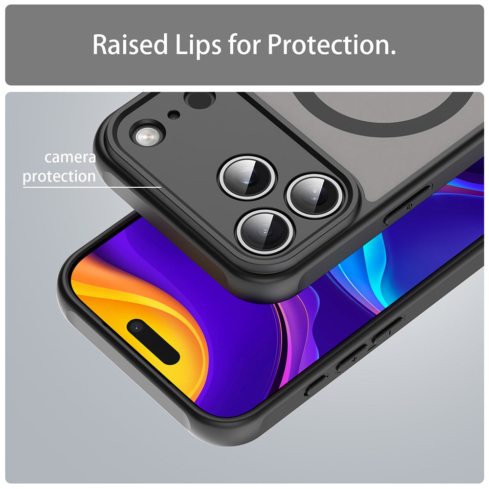 Θήκη MagSafe για Apple iPhone 18 Pro / 17 Pro, Techsuit, HaloFrost II, Μαύρη