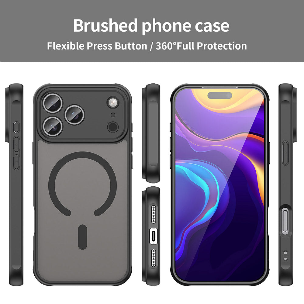 Θήκη MagSafe για Apple iPhone 18 Pro / 17 Pro, Techsuit, HaloFrost II, Μαύρη