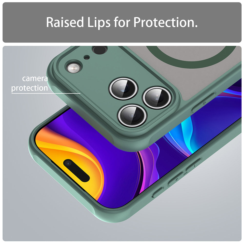 Θήκη MagSafe για Apple iPhone 18 Pro / 17 Pro, Techsuit, HaloFrost II, Πράσινο