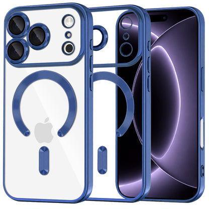Θήκη MagSafe για Apple iPhone 18 Pro / 17 Pro, Techsuit, Luxury Crystal, Σκούρο Μπλε