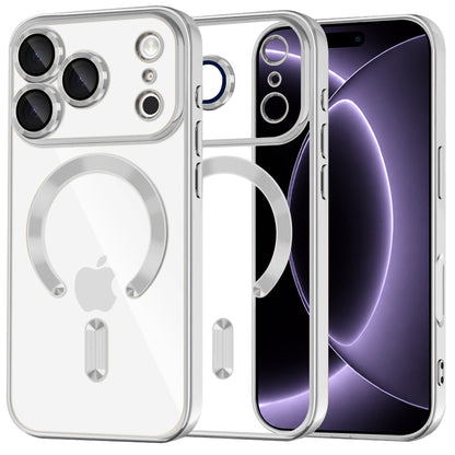 Θήκη MagSafe για Apple iPhone 18 Pro / 17 Pro, Techsuit, Luxury Crystal, Ασημί