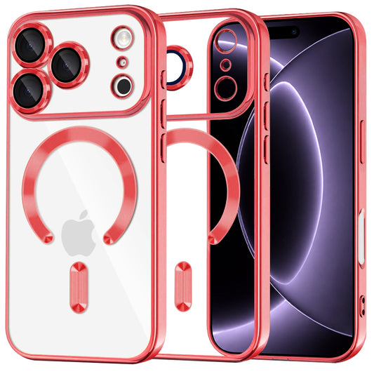 Θήκη MagSafe για Apple iPhone 18 Pro / 17 Pro, Techsuit, Luxury Crystal, Κόκκινο