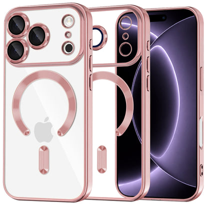 Θήκη MagSafe για Apple iPhone 18 Pro / 17 Pro, Techsuit, Luxury Crystal, Ροζ