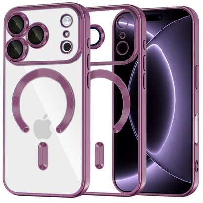 MagSafe Case for Apple iPhone 18 Pro / 17 Pro, Techsuit, Luxury Crystal, Dark Burgundy
