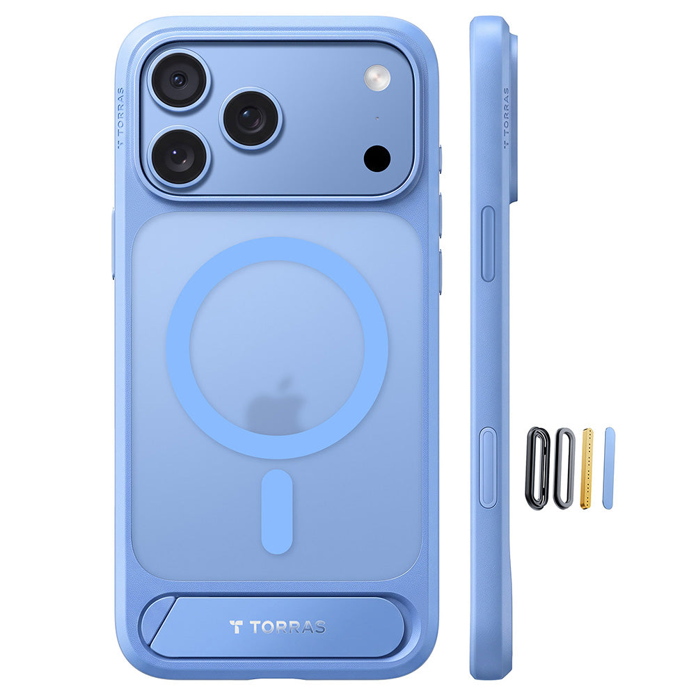 Θήκη MagSafe για Apple iPhone 18 Pro / 17 Pro, Torras, Ostand L1 Guardian, Μπλε