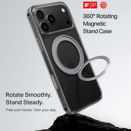 Θήκη MagSafe για Apple iPhone 18 Pro / 17 Pro, Torras, Ostand O1 Guardian, Διαφανής