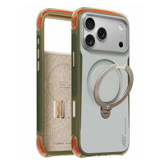 Θήκη MagSafe για Apple iPhone 18 Pro / 17 Pro, Torras, Ostand Q3 Air Pro, Λευκό